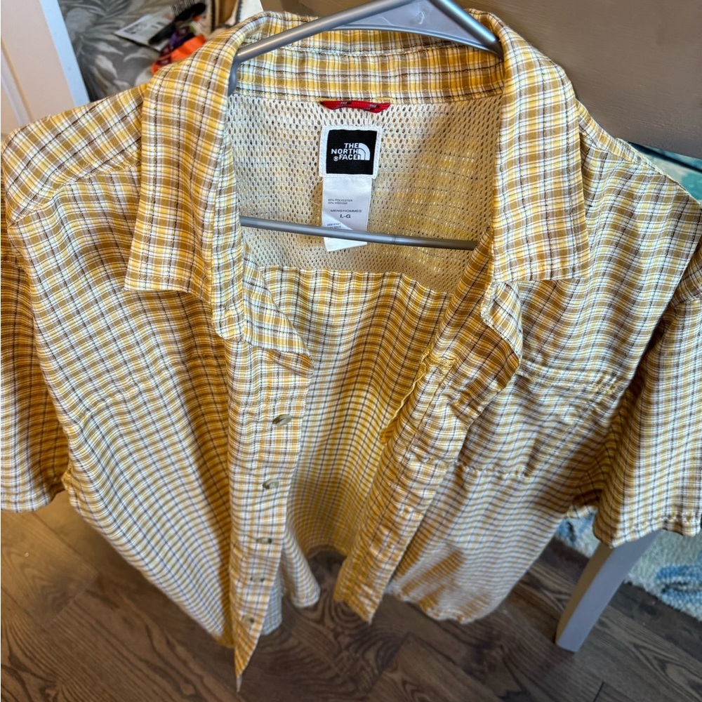 North face plaid shirt large new